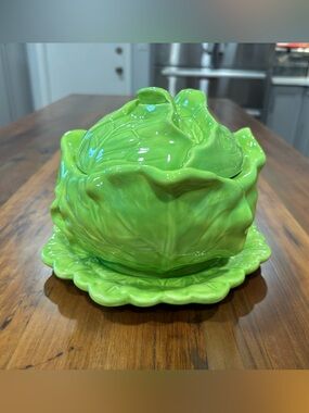 Vintage Holland Mold 3 Piece Cabbage Tureen Bowl
